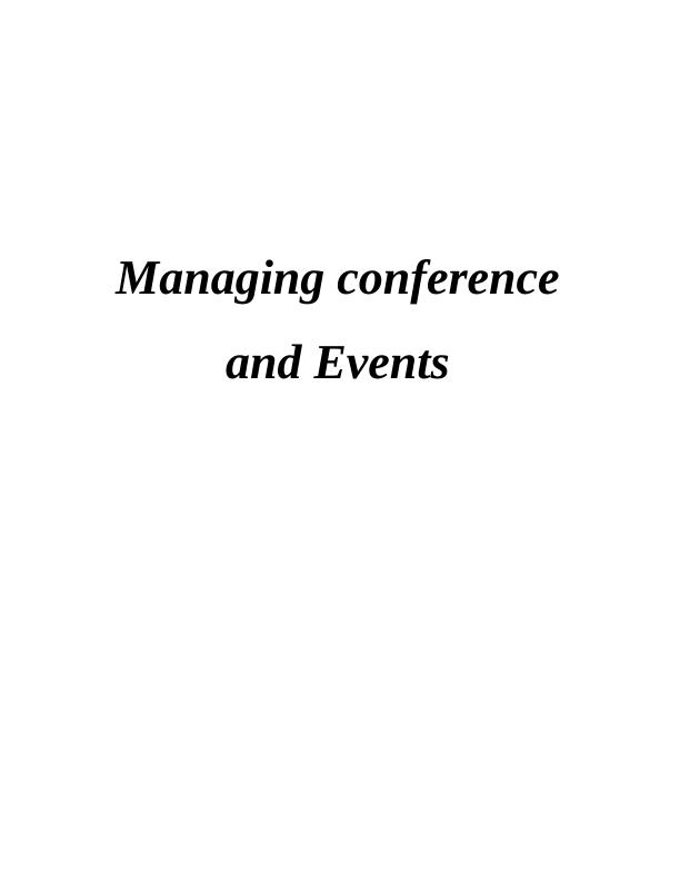 Managing Conference and Events - Doc_1