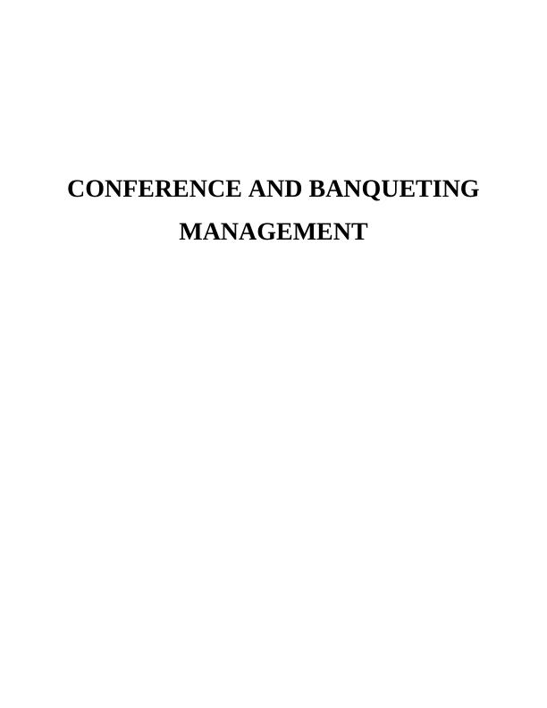 Conference and Banqueting Industry Management_1