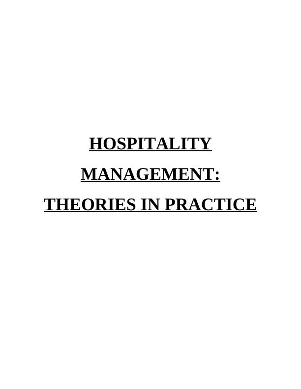 Hospitality Management Assignment (Solved)_1