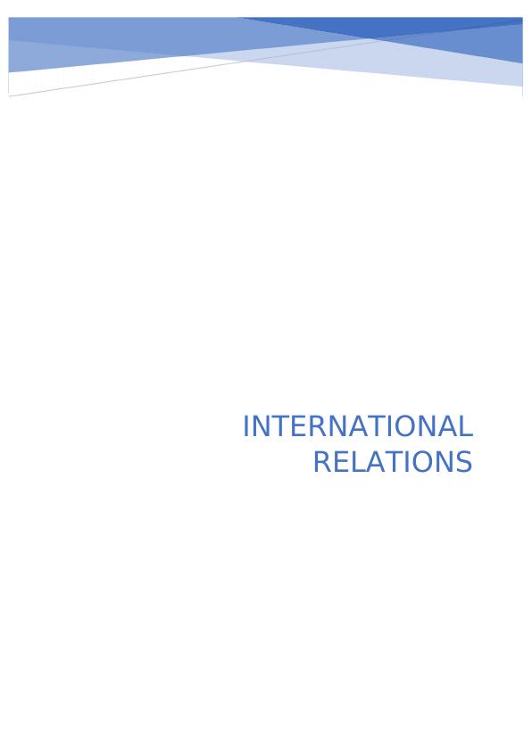 International Relations And Development