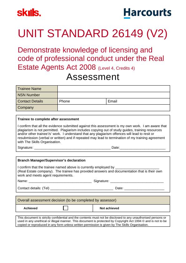 Knowledge of Licensing and Code of Professional Conduct under Real Estate Agents Act 2008_1