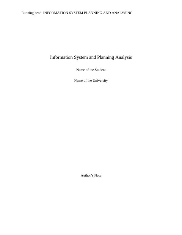 Information System and Planning Analysis_1