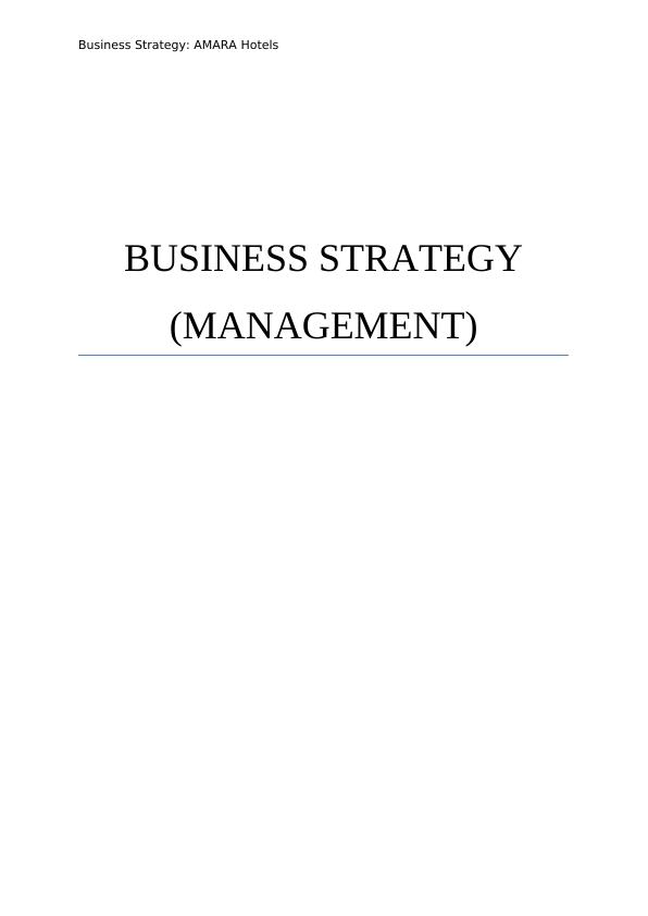 Business Strategy Management Assignment 2022_1
