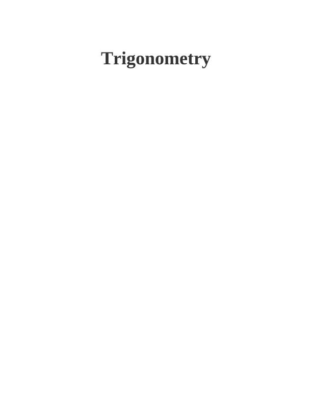 Trigonometry of right angle triangle_1