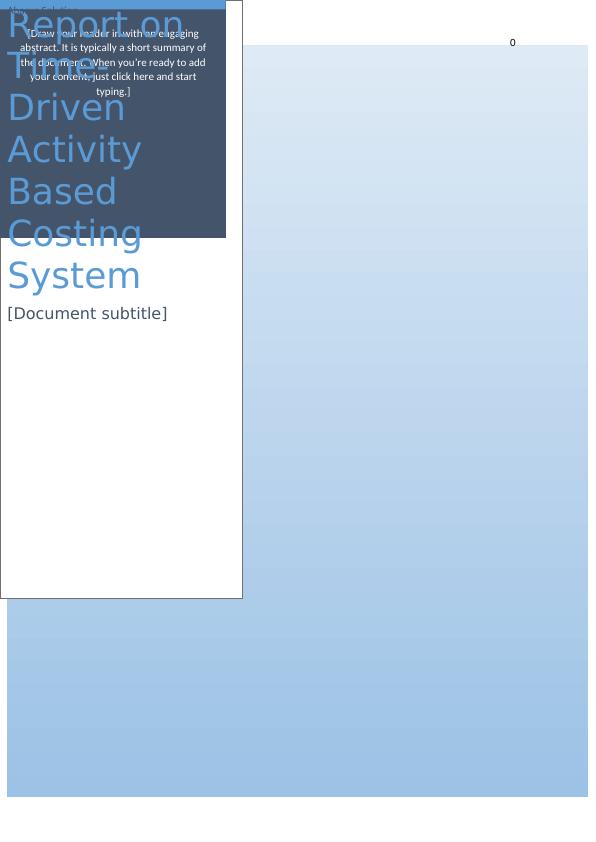 HI5017 Activity Based Costing, Time-Driven Activity Based Costing_1
