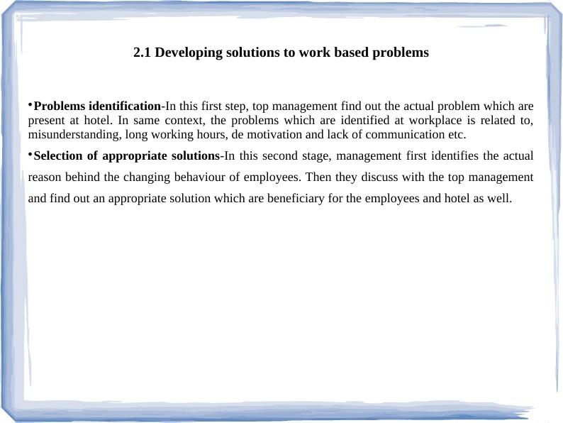 Developing Solutions to Work Based Problems_2
