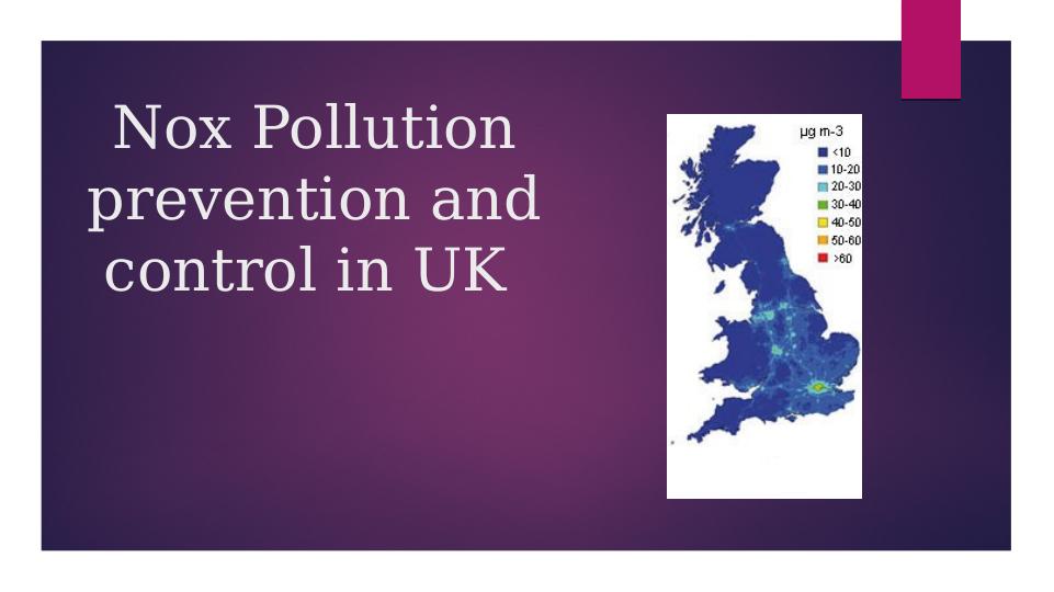 Nox Pollution prevention and control in UK_1