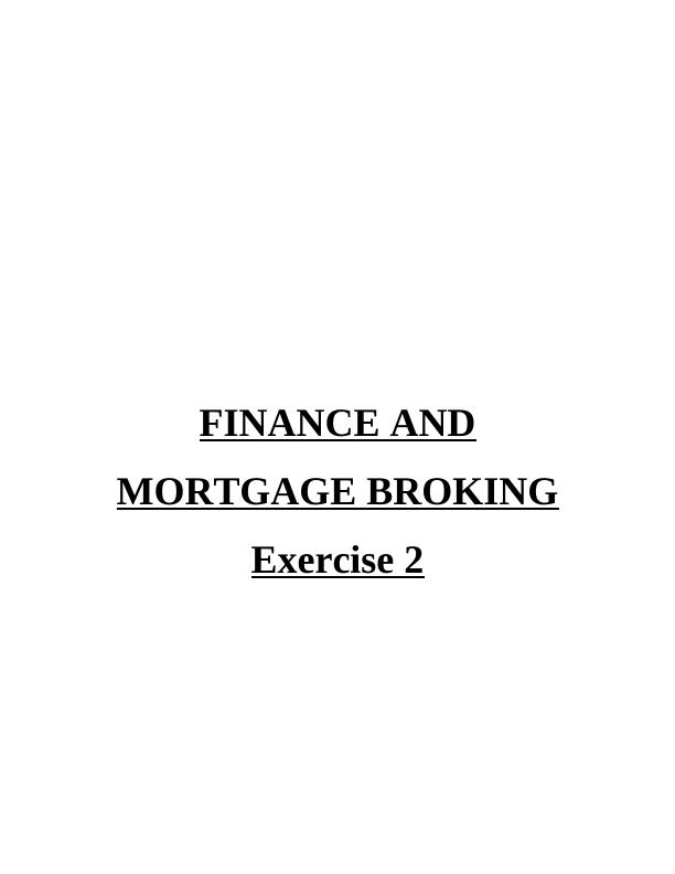 Finance and Mortgage Broking Exercise 2_1