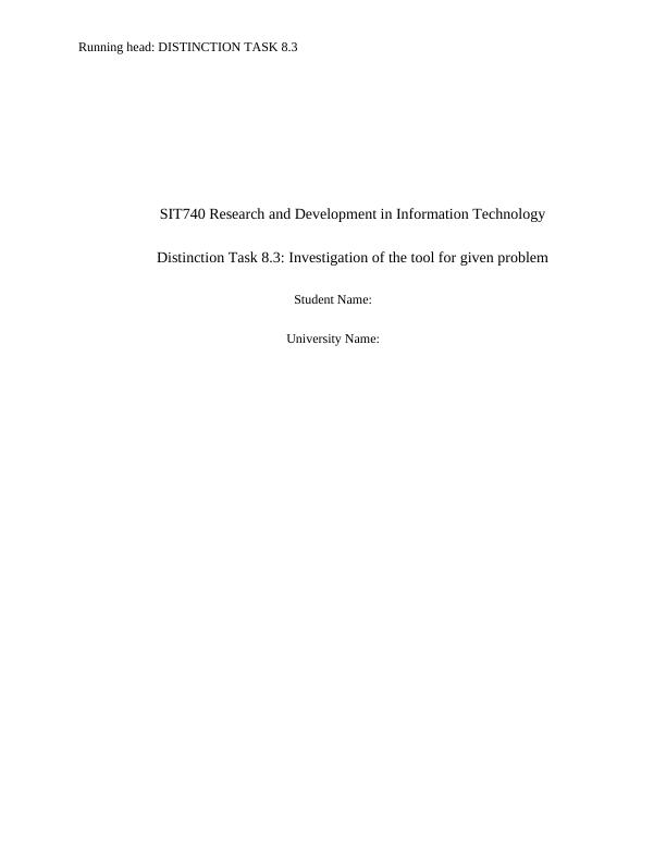 SIT740 Information Technology (IT) Assignment | Distinction_1