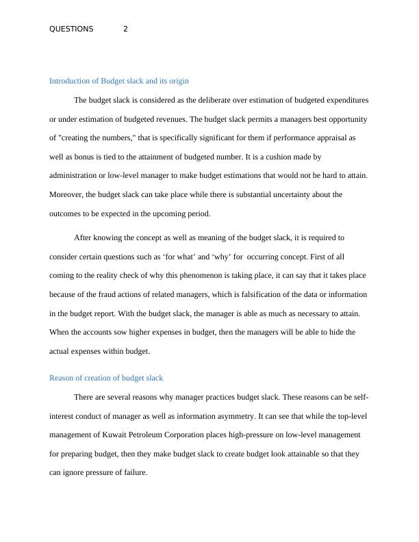 Definitive Guide to Budget Slack