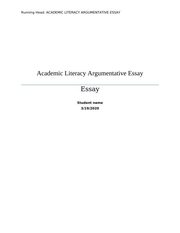 essay about academic literacy