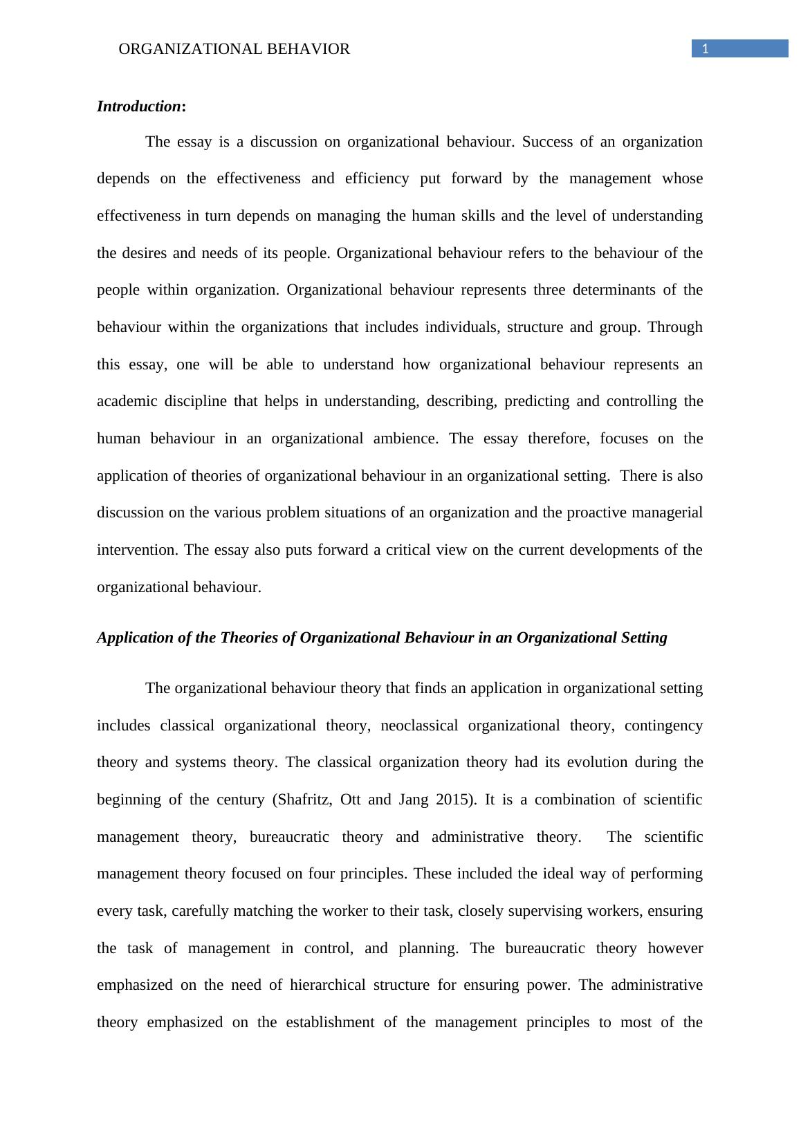organizational behavior essay questions and answers pdf
