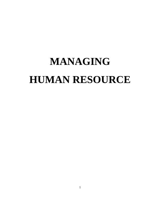 MANAGING HUMAN RESOURCE INTRODUCTION 3_1