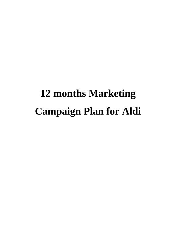 12 months Marketing Campaign Plan for Aldi_1