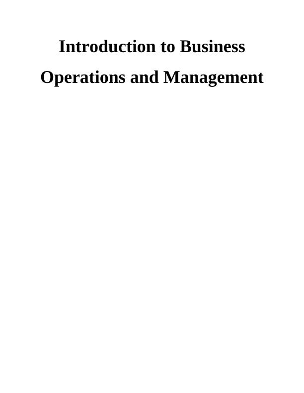 Introduction to Business Operations and Management_1