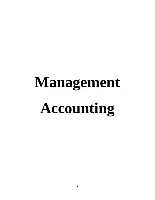 unit 5 management accounting level 4 assignment