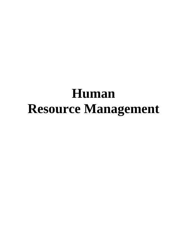 Human Resource Management in HSBC Bank_1
