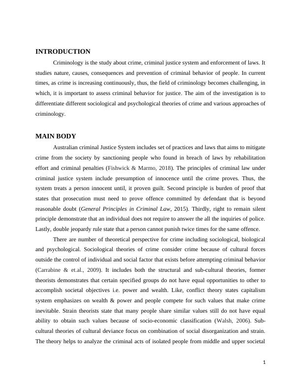 Report on Criminology Critical Analysis_3
