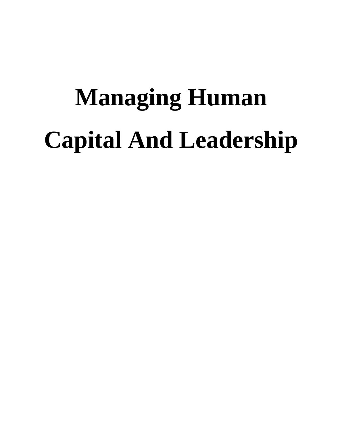 Managing Human Capital And Leadership - UK_1