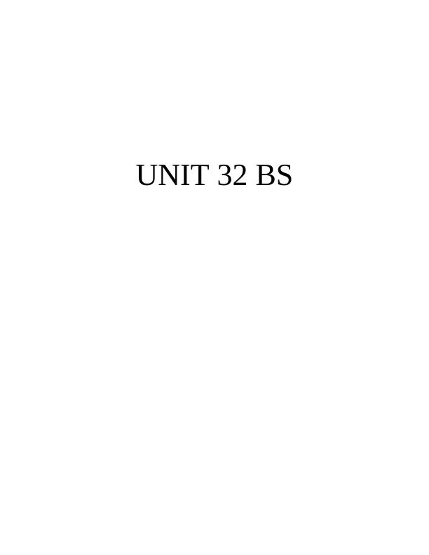 UNIT 32 BS : Business Strategy assignment_1