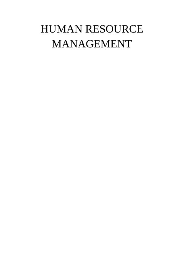 Human Resource Management - B&M_1