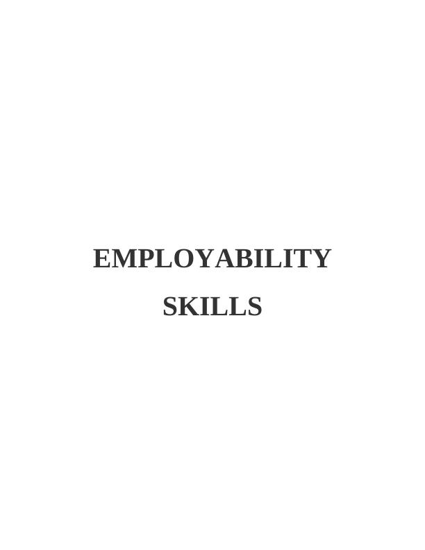 Report on Employability Skills of Morrisons_1