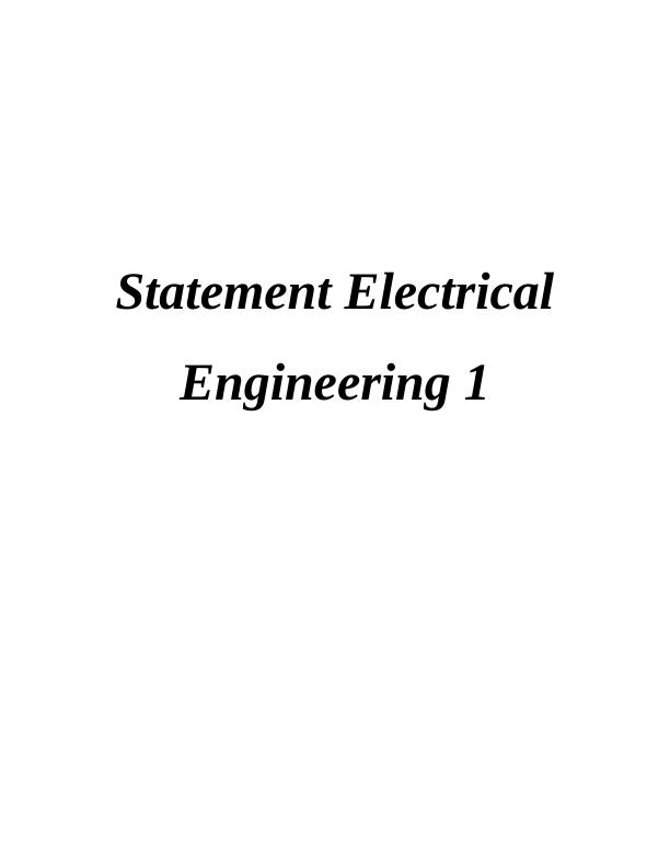 personal statement of electrical engineer