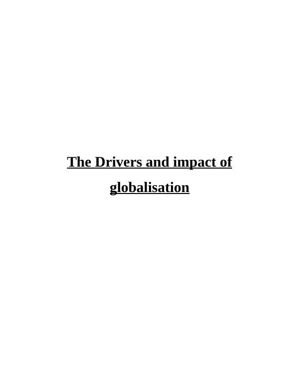 Drivers and Impacts of Globalization_1
