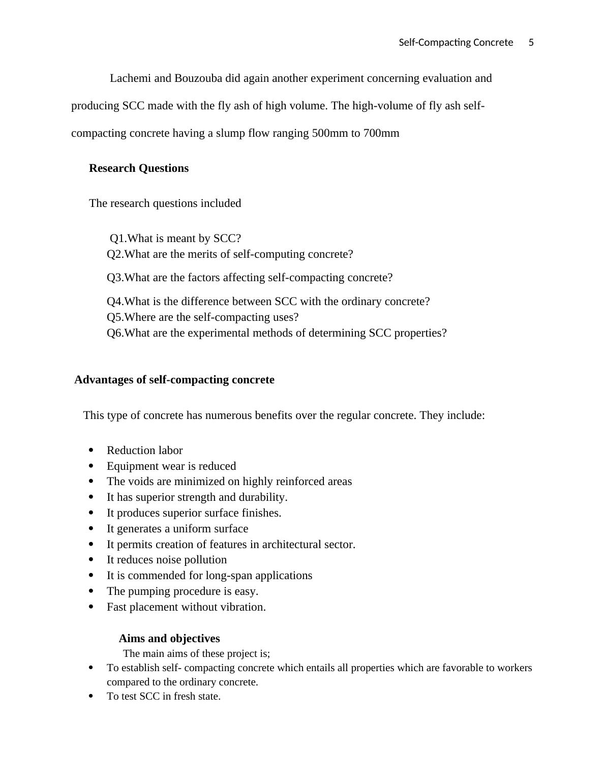 Report Paper on Self Compacting Concrete