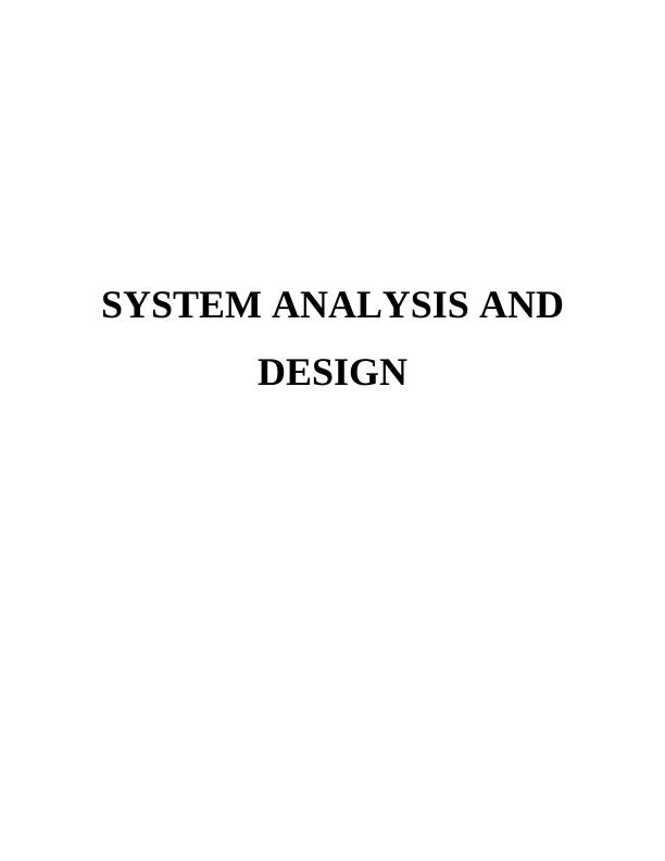 Understanding Systems Analysis and Design | Advanced Systems Analysis ...