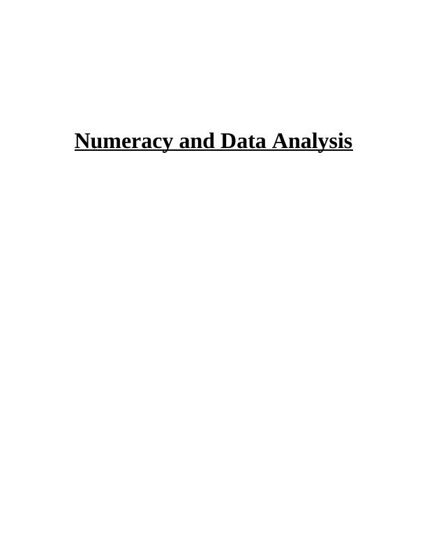 Data Analysis : Assignment_1