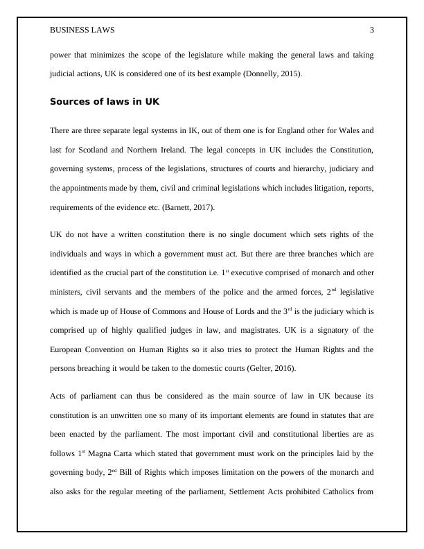 Parliamentary Sovereignty and Sources of Laws in UK_4