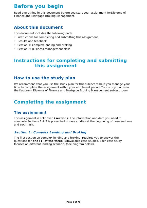 Assignment | Diploma of Finance and Mortgage Broking Management_3