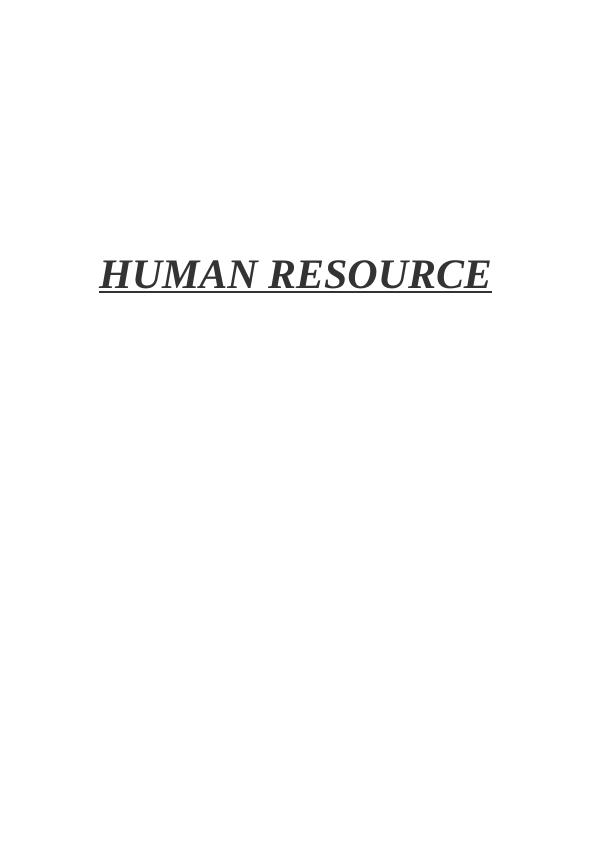 Purpose and Function of Human Resource at ALDI - Report_1