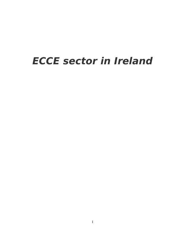 ECCE Sector in Ireland_1