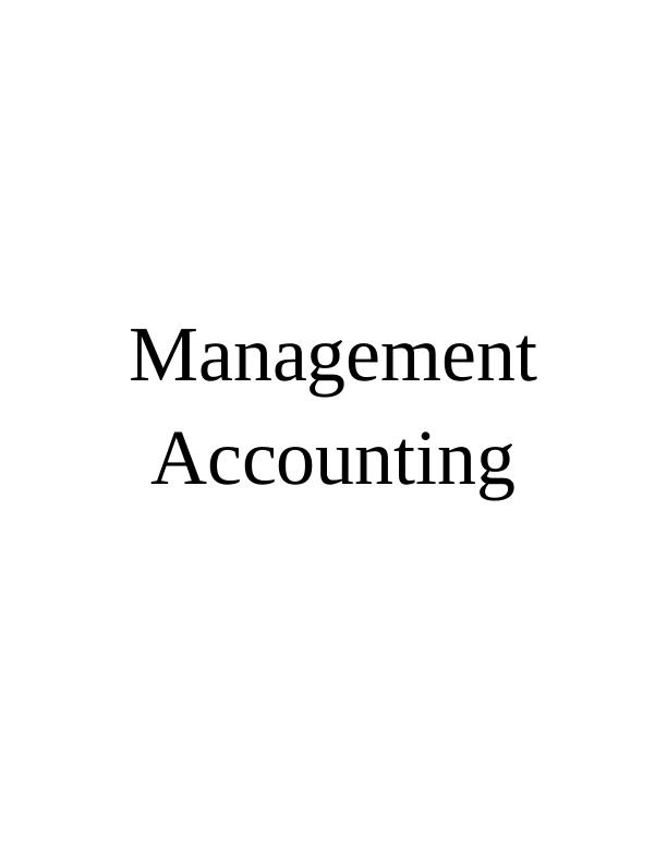 Management Accounting and Reporting_1