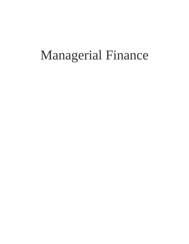 Managerial Finance: Ratio Analysis for Tesco and Sainsbury_1