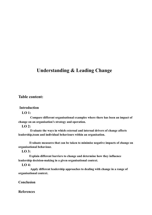 Understanding & Leading Change Of An Organizations_1