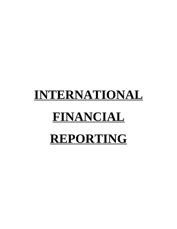 International Financial Reporting Solved Assignment_1