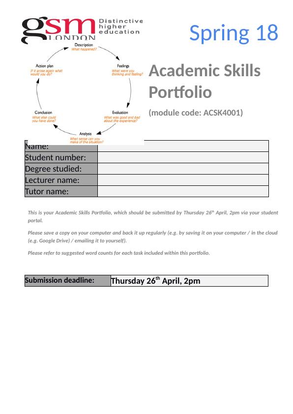 ACSK4001 Academic Skills Portfolio : Assignment_1