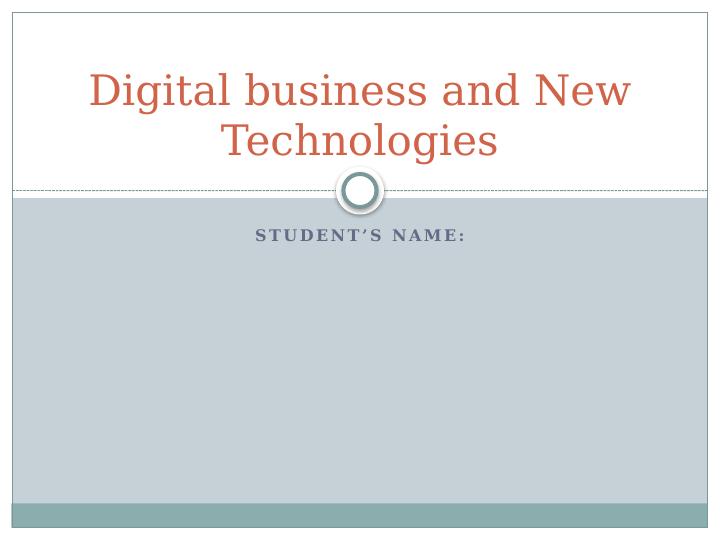Digital Business and New Technologies_1