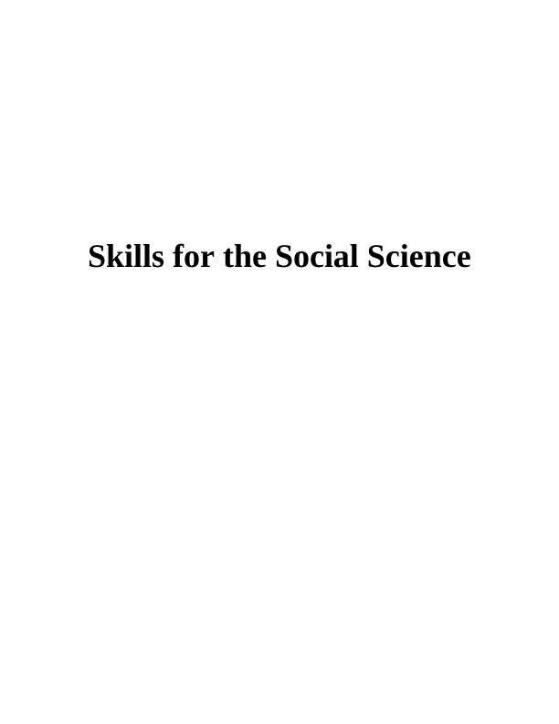 Skills for the Social Science - Assignment_1