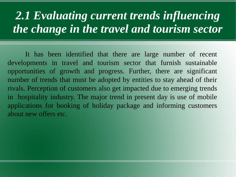 Current Trends in Travel and Tourism Sector_2