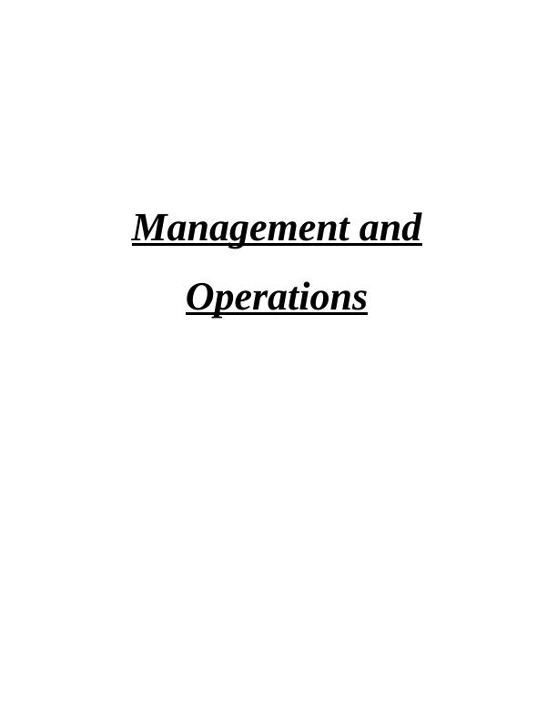 Management and Operation Assignment - Corus_1