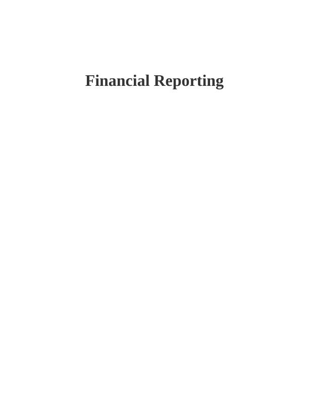 Assignment on Financial Reporting (Solved)_1