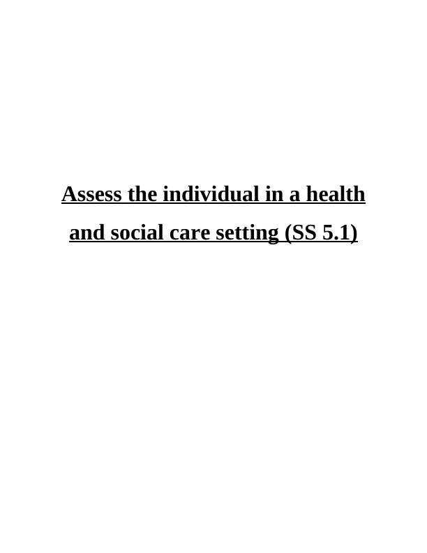 Health and Social Care Setting : Doc_1