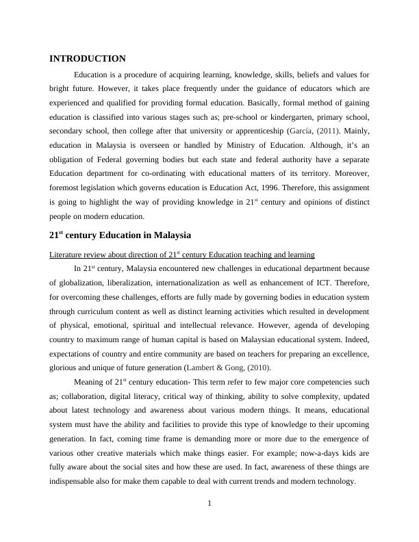 Sociology And Philosophy Of Education In Malaysia