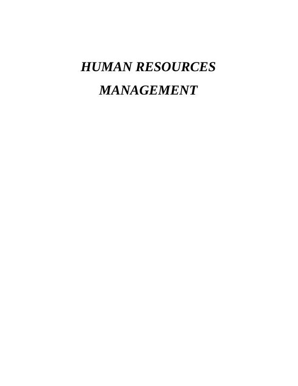 Human Resources Management Assignment Solution - Tesco_1