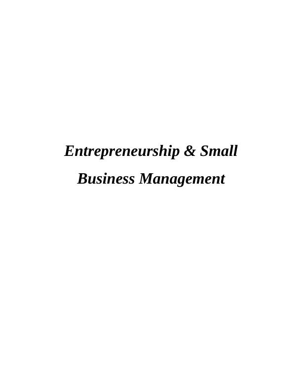 Unit 9 - Entrepreneurship & Small Business Management_1