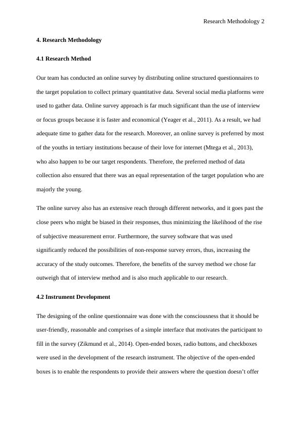 Research Methodology : Sample Assignment_2